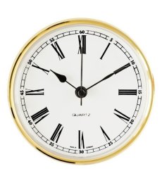 Vestavné hodiny 85 mm - zlaté, římské číslice 550/3306-01