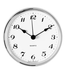 Vestavné hodiny 103 mm - stříbrné, arabské číslice 550/4171-04