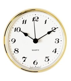 Vestavné hodiny 66 mm - zlaté, arabské číslice 550/4169-02