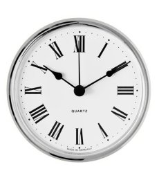 Vestavné hodiny 66 mm - stříbrné, římské číslice 550/4169-03