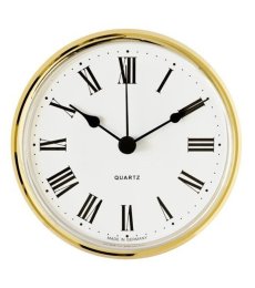 Vestavné hodiny 72 mm - zlaté, římské číslice 550/4170-01