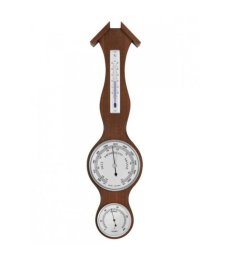Barometer 8003 s teplomerom a vlhkomerom - strieborný