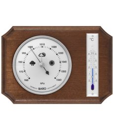 Barometr 8014B s teploměrem - stříbrný