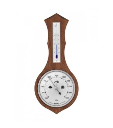 Barometr 8037 s teploměrem - stříbrný