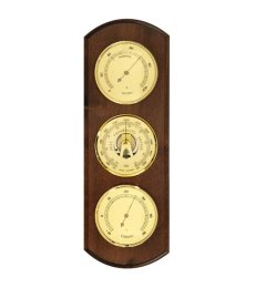 Barometr 8040 s teploměrem a vlhkoměrem - tmavě hnědý