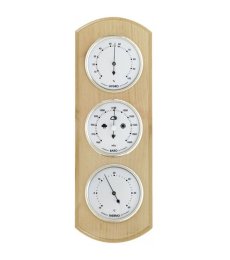 Barometr 8040B s teploměrem a vlhkoměrem - světle hnědý