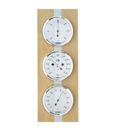 Barometr 8063B s teploměrem a vlhkoměrem - světle hnědý