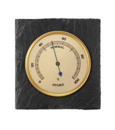 Vlhkoměr 8083 v břidlicovém pouzdru - šedo-zlatý