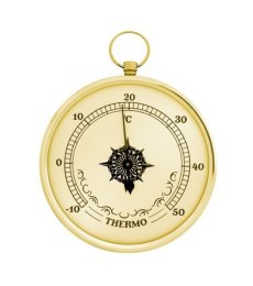 Izbový teplomer Tocantis - čierno-zlatý