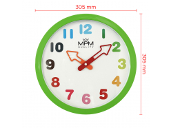 zegar-plastikowy-zielony-mpm-arrow