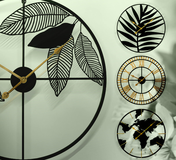 Designer metal clock