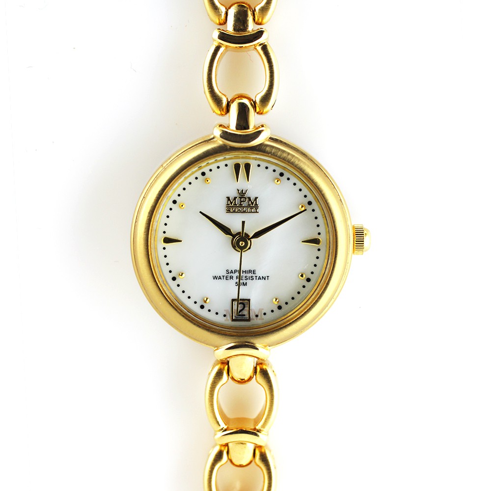 MPM Dámské elegantní hodinky s datumem a perleťovým číselníkem W02M.10393.A