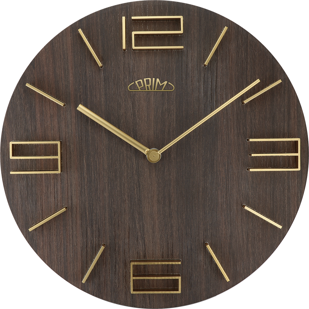 MPM Dřevěné velké nástěnné hodiny PRIM Timber Breezy II E01P.4083.54