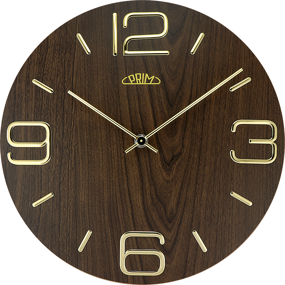 PRIM Dřevěné nástěnné hodiny PRIM Timber Noble I E01P.4084.54