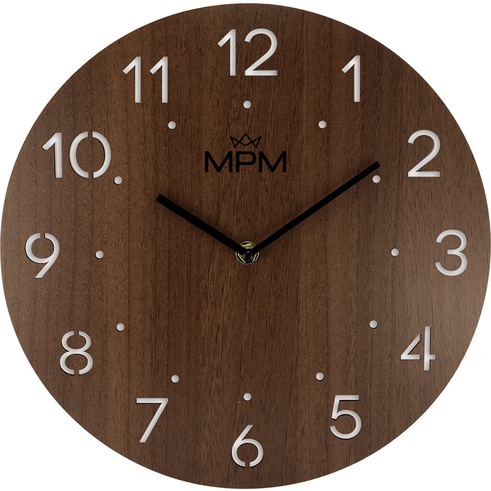 MPM Dřevěné nástěnné hodiny MPM Dotted - C E07M.4116.54