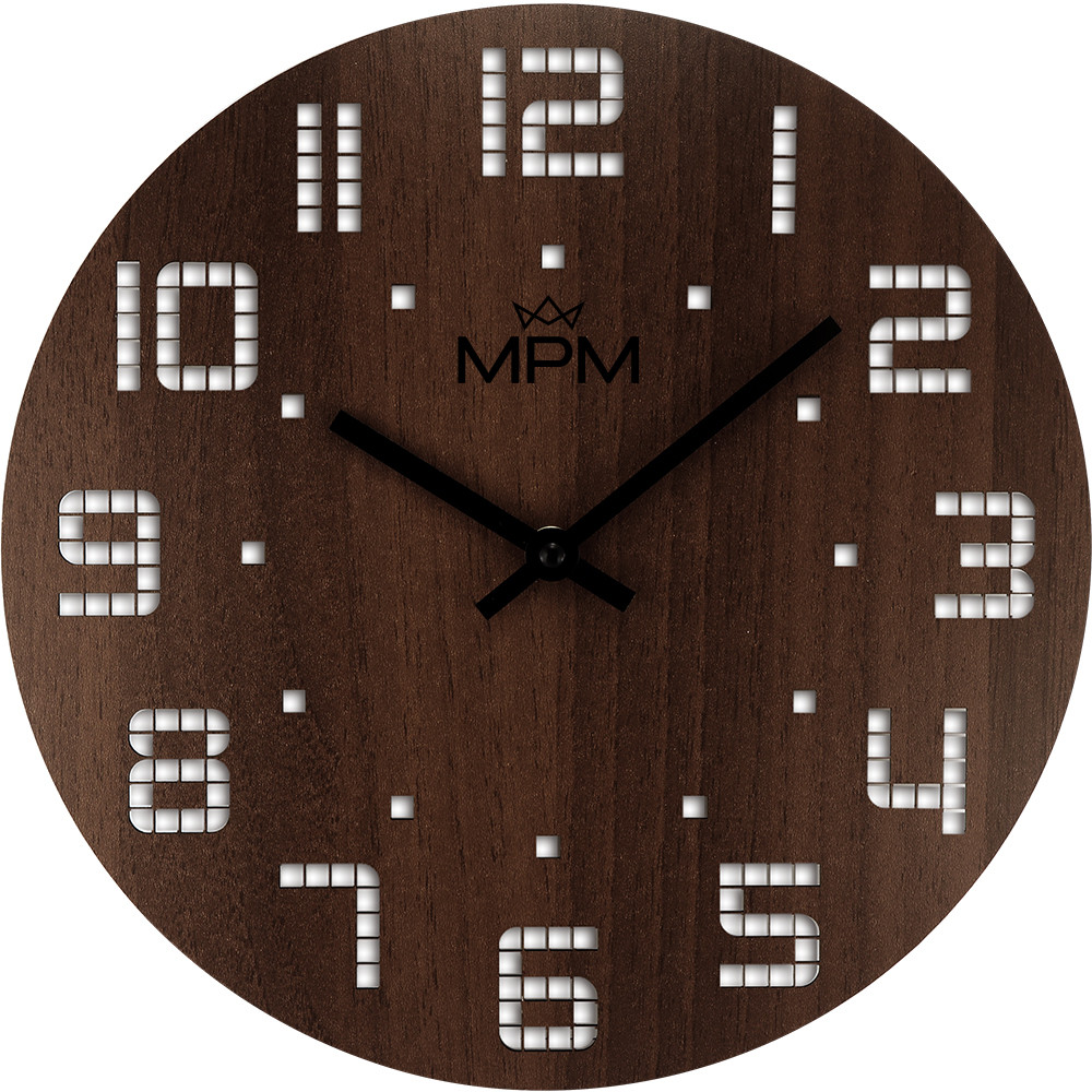 MPM Dřevěné nástěnné hodiny MPM Pixel - C E07M.4117.54