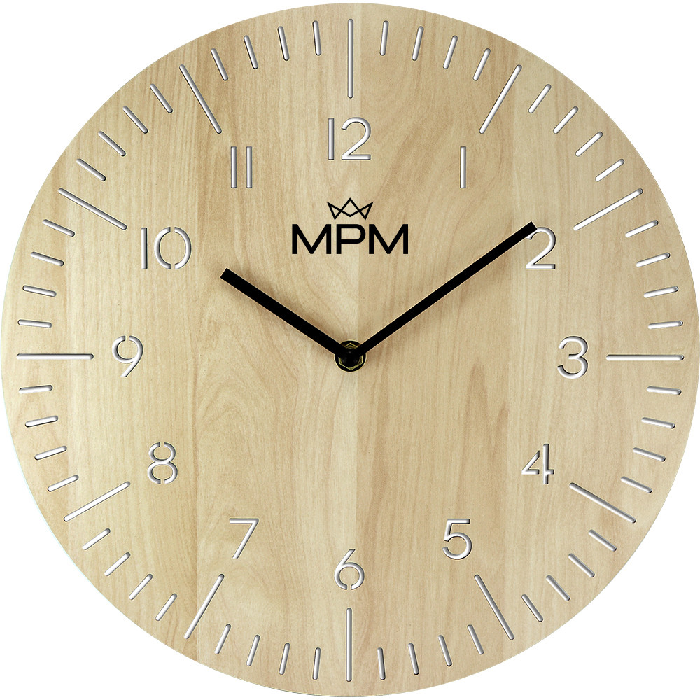 MPM Dřevěné designové nástěnné hodiny MPM Lines - A E07M.4120.53