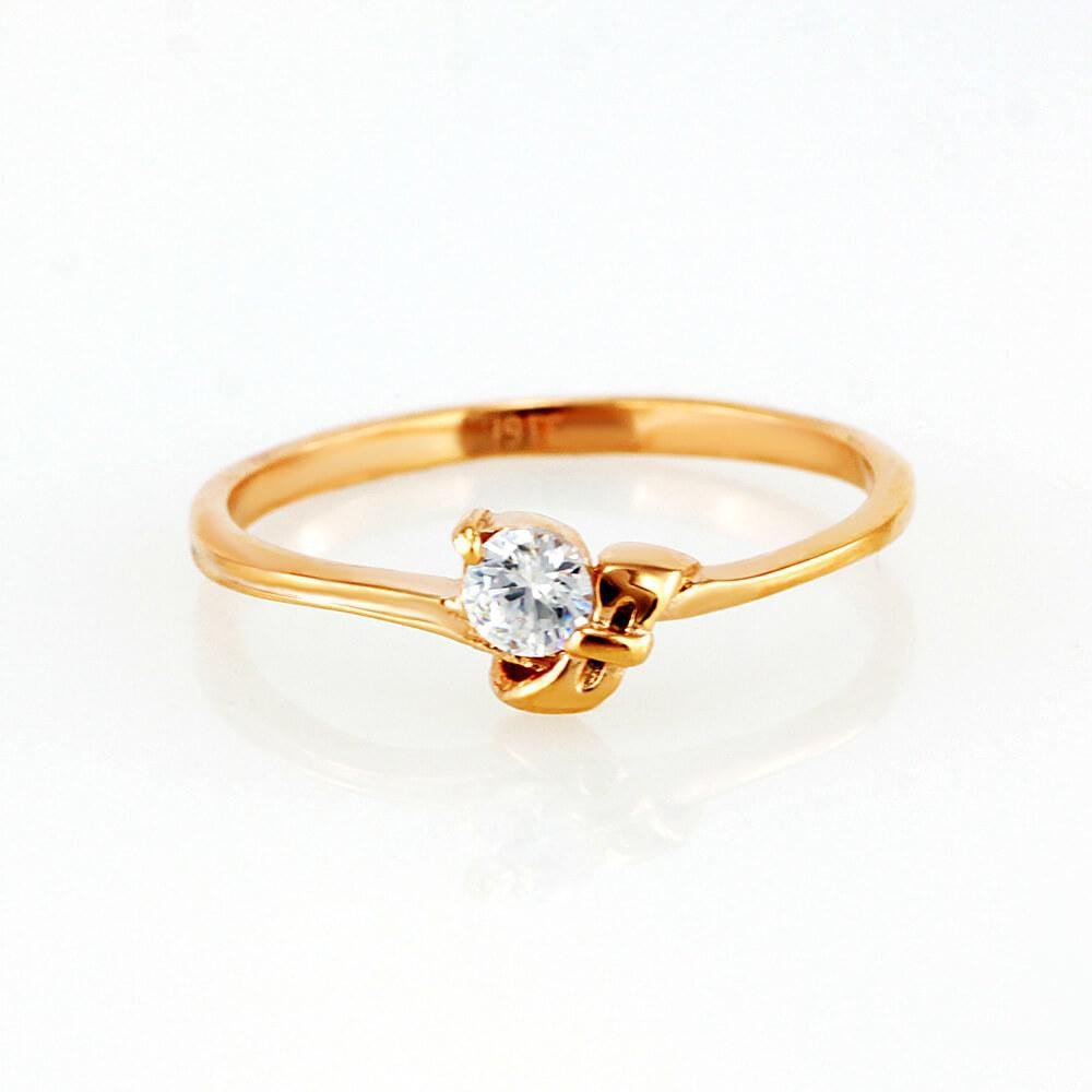 MPM Ocelový dámský prsten z chirurgické oceli 7843, zlatý, velikost 53-54 SRI.7843