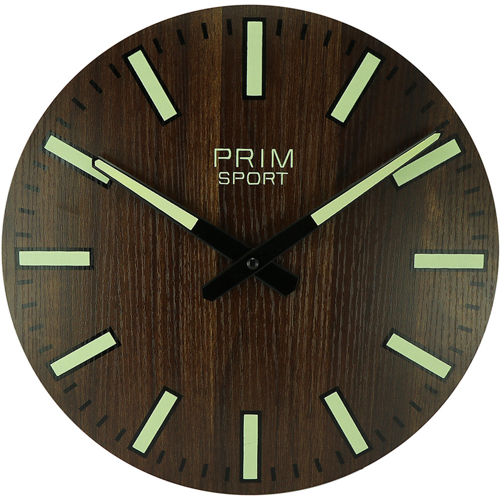 PRIM Dřevěné nástěnné hodiny PRIM Luminescent Sport II E01P.4131.5000