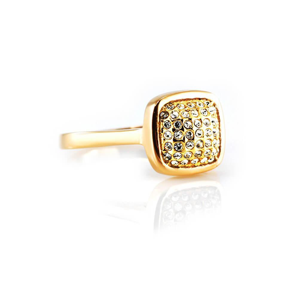 MPM Ocelový prsten z chirurgické oceli Prsten 7742, zlatý, velikost 57 SRI.7742