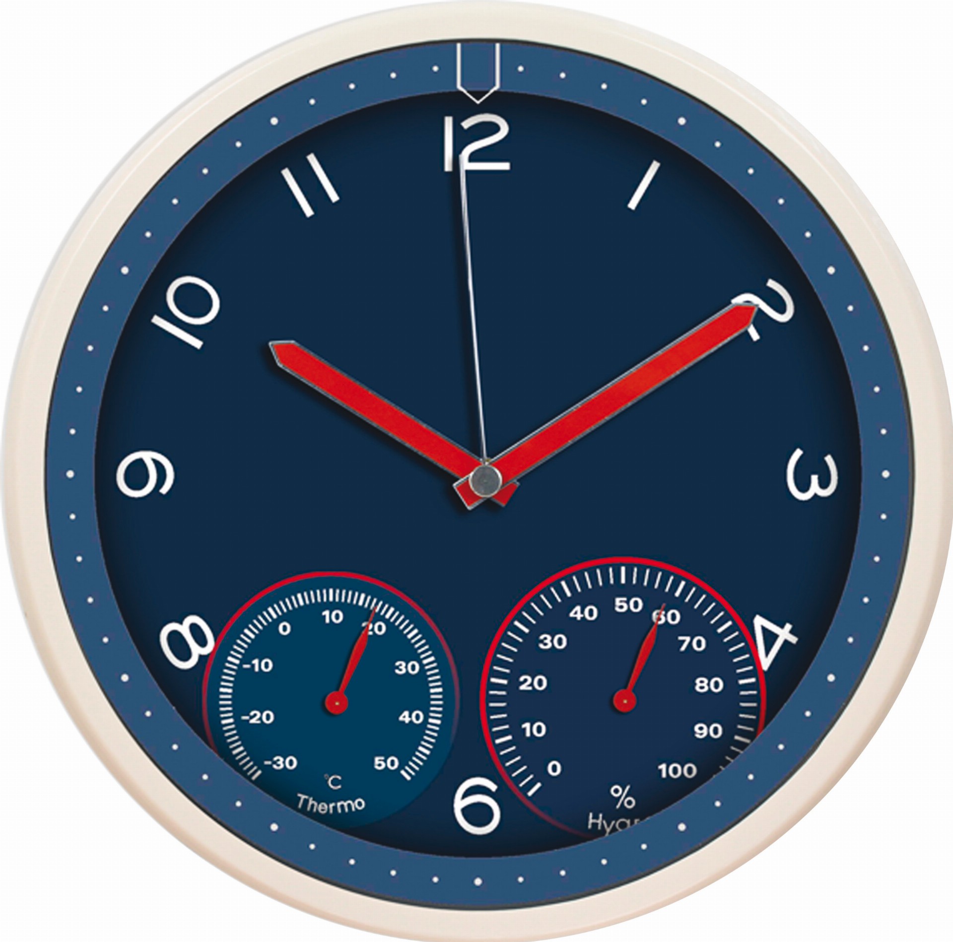 MPM Modré nástěnné kulaté hodiny MPM E01.3084 (MPM Modré nástěnné kulaté hodiny MPM E01.3084)
