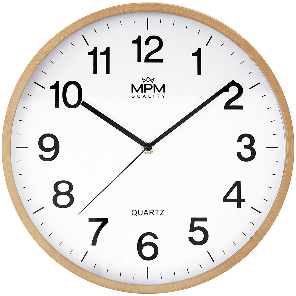 MPM Nástěnné dětské hnědé hodiny MPM E01.4187.53