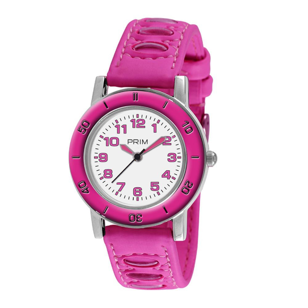 PRIM Růžové dětské náramkové hodinky PRIMky Klaun - D W05P.13075.D