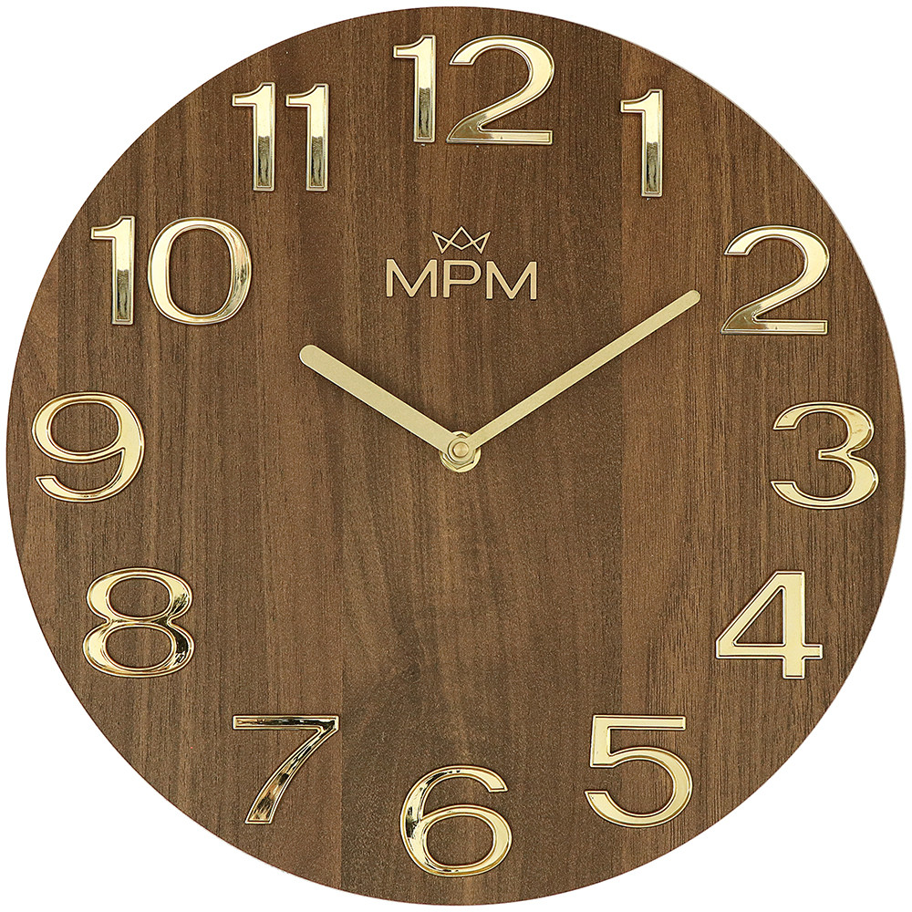 MPM Nástěnné dřevěné hodiny MPM Timber Simplicity  - B E07M.4222.5480