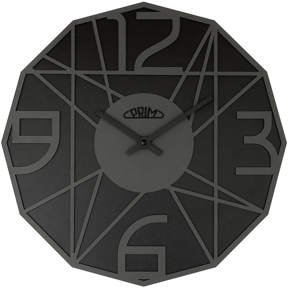 Dřevěné černé designové hodiny PRIM Glamorous Design - C E07P.4244.9091