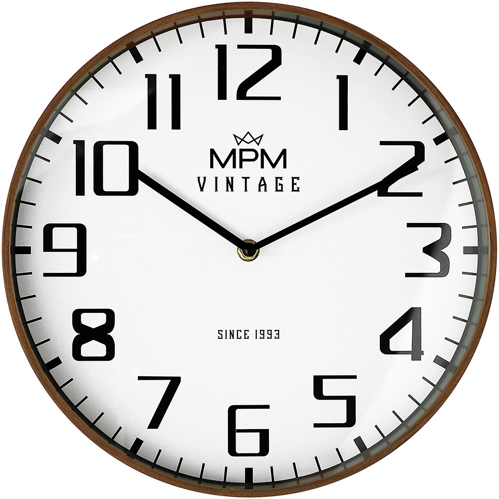MPM Nástěnné plastové hodiny MPM Vintage I Since 1993 E01.4200.52