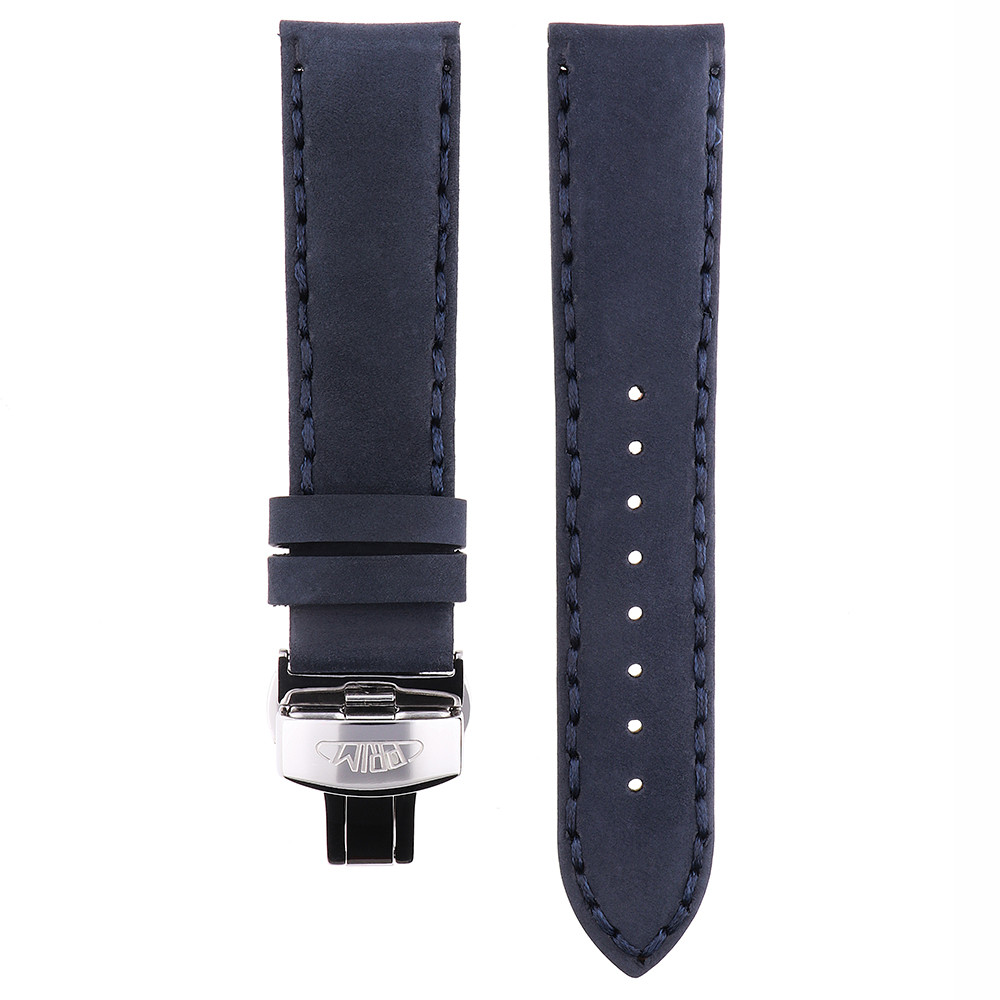 MPM Pánský kožený modrý řemínek na hodinky RB.13172.22 (22 mm)