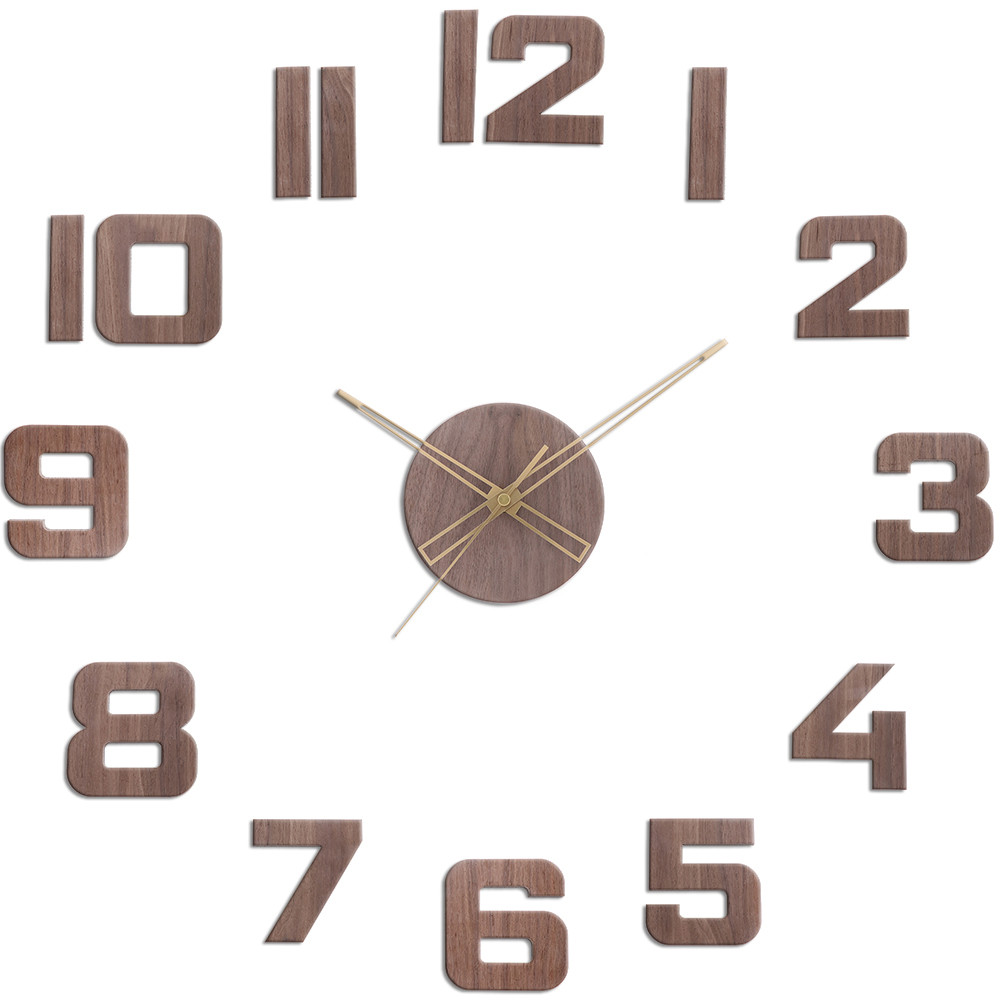 PRIM Dřevěné nalepovací nástěnné hodiny PRIM Veneer - C E07P.4258.54 SKLAD