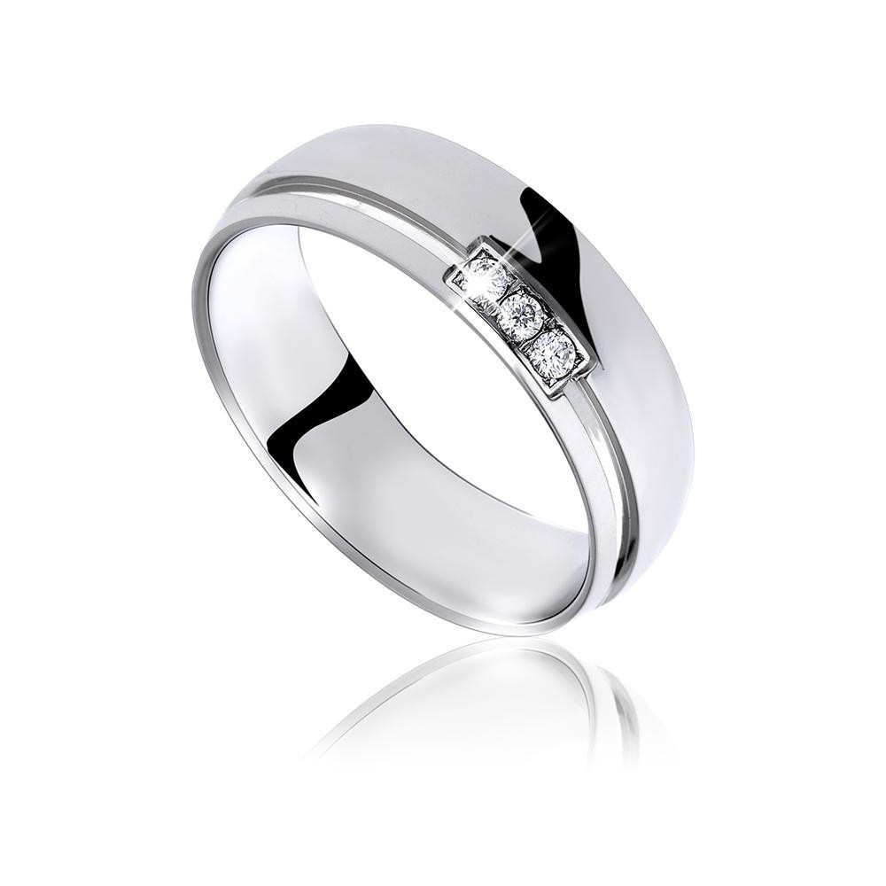 Snubní prsten 5345 A, stříbrný, velikost 49