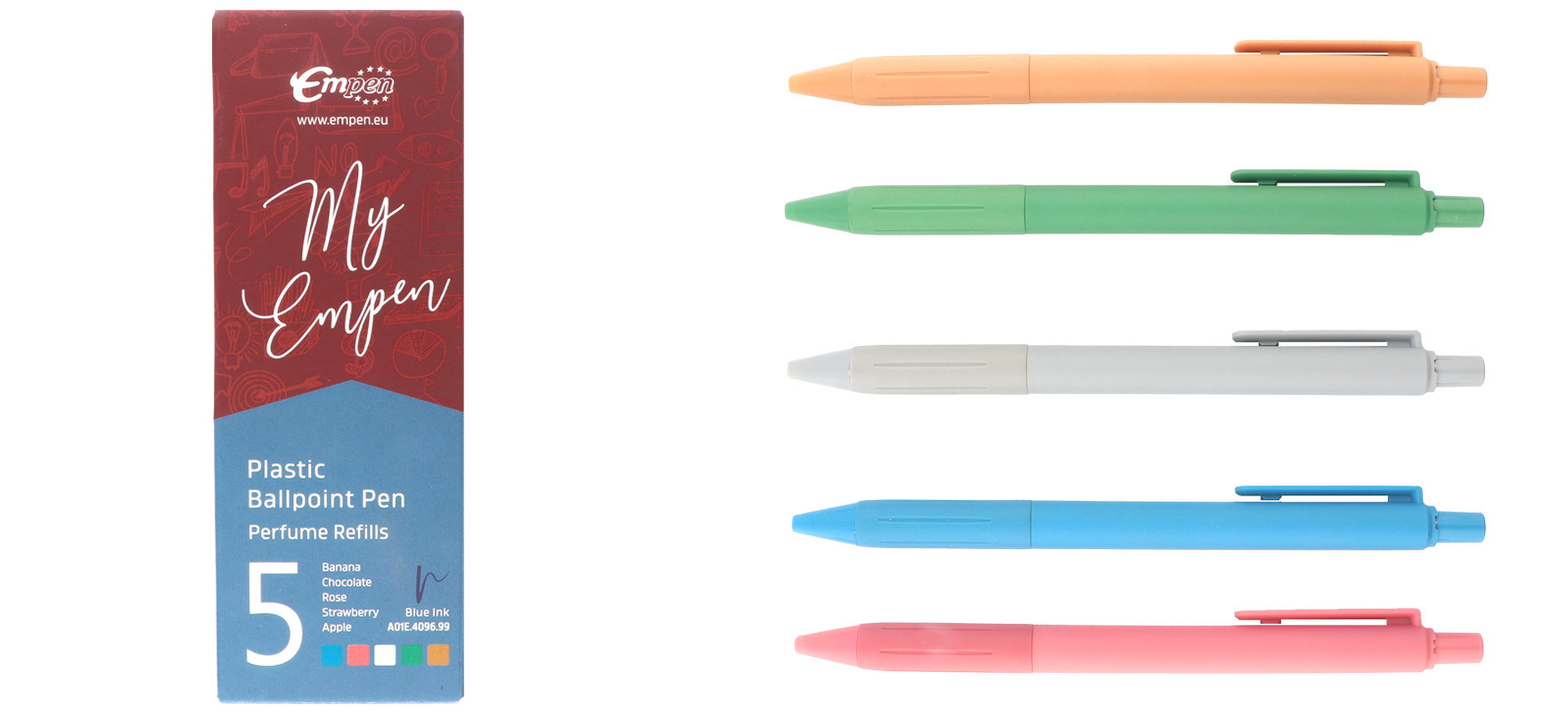MPM Plastové kuličkové pero s gumovým úchopem A01E.4096.99