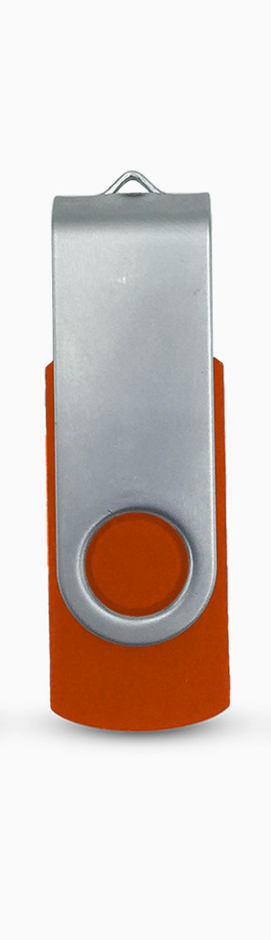 Plastový USB Flash disk s otočnou kovovou krytkou Flash 03 - 32 GB - A B09.4091.20