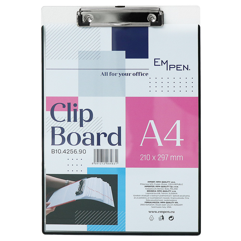 Velmi kvalitní plastová podložka EMPEN ClipBoard B10.4256.90