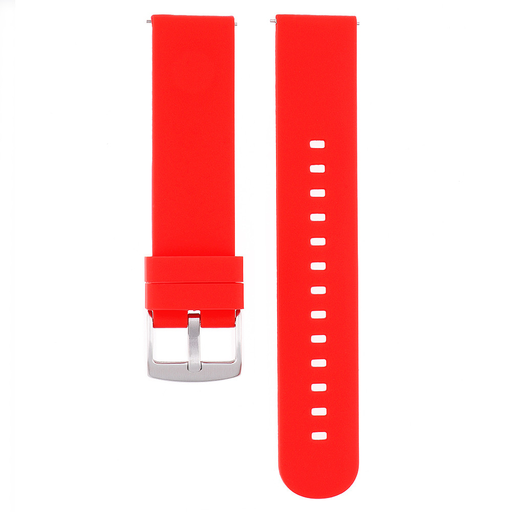 MPM Unisex gumový silikovný řemínek na hodinky RJ.15347 (20 mm) - červený