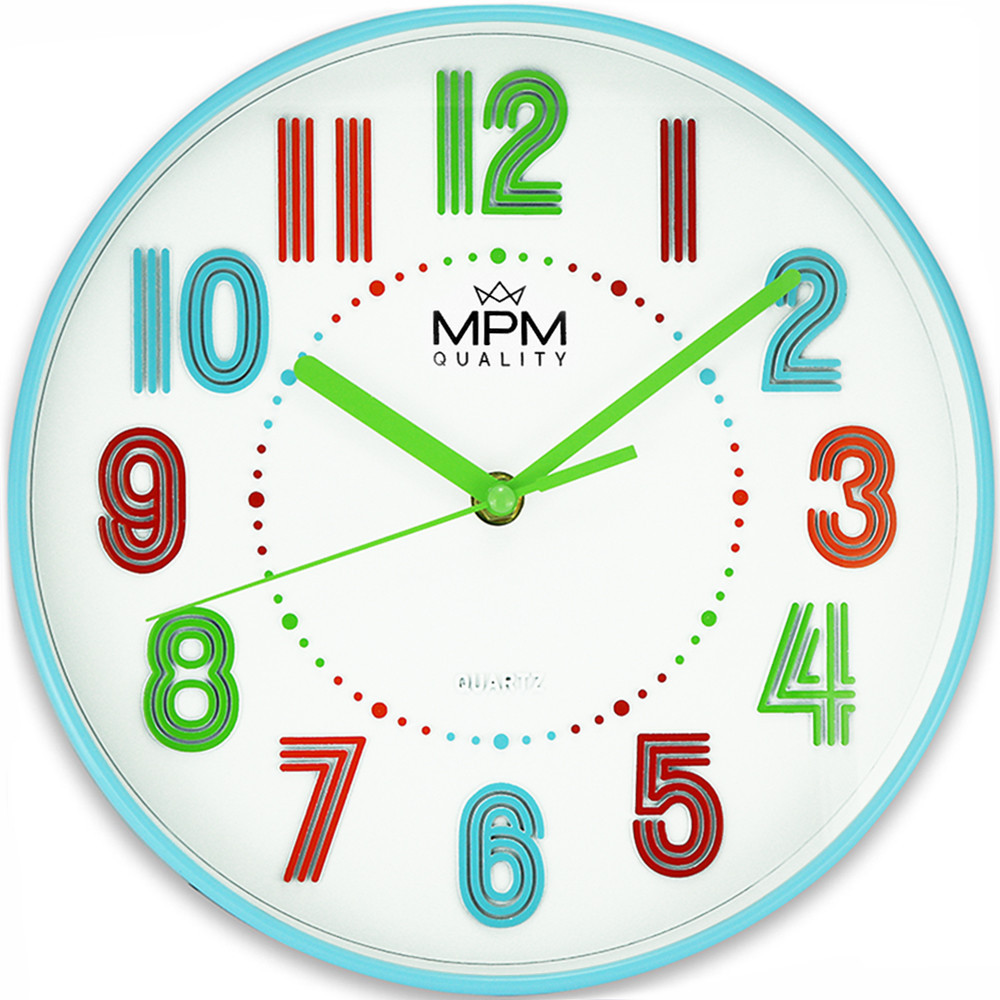 MPM Dětské plastové hodiny s 3D číslicemi Olaf E01.4047.31
