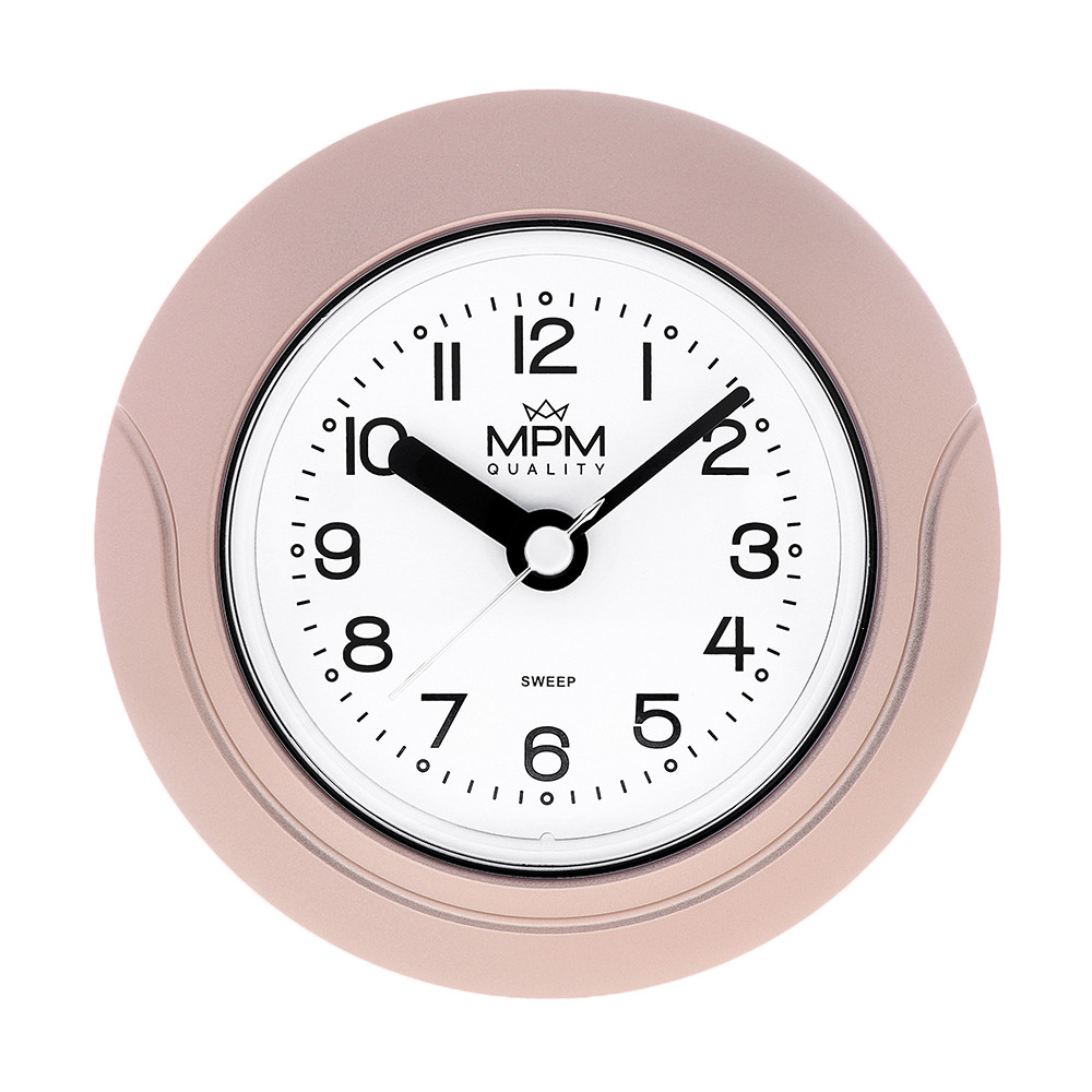 MPM Koupelnové hodiny MPM Bathroom clock - růžové zlacení E01.2526.23