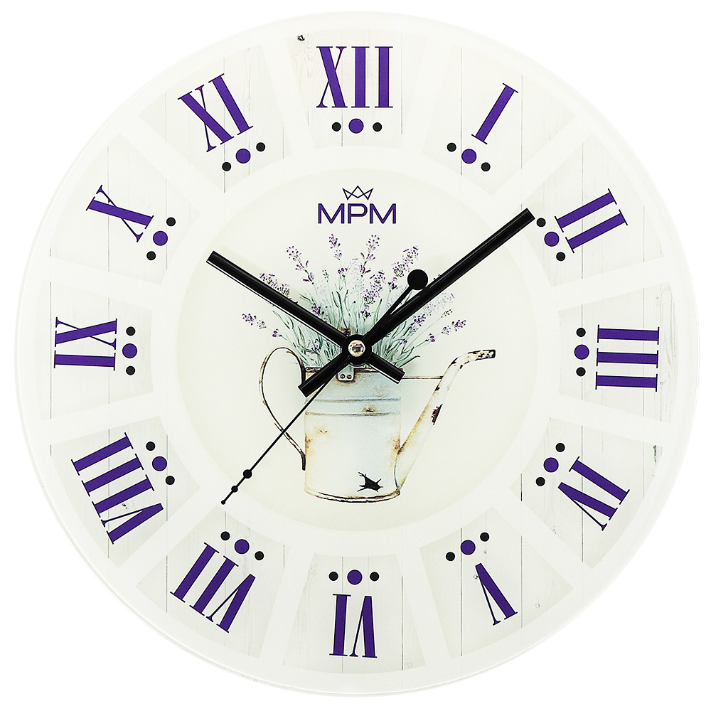 MPM Okouzlující skleněné hodiny MPM Provence E09.4376