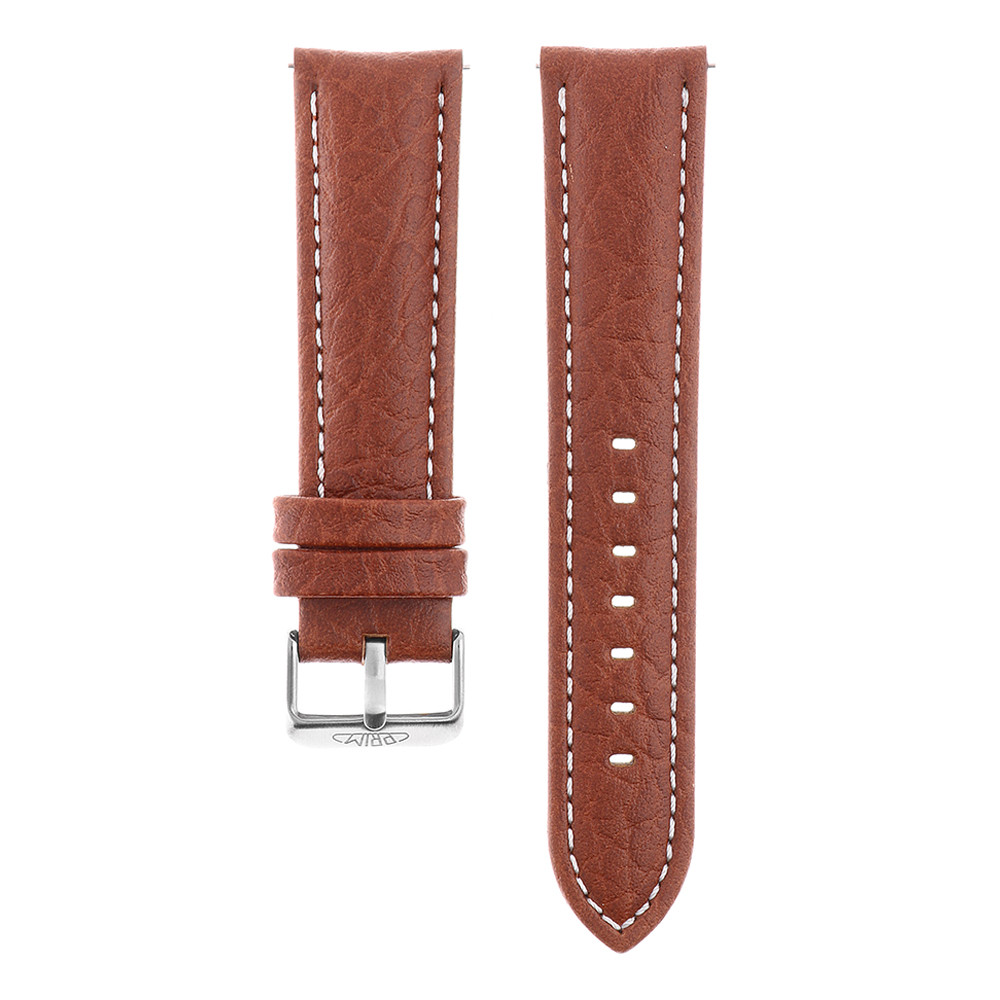 PRIM Pánský hnědý kožený řemínek na hodinky RB.13190 (22 mm) - hnědý - PRIM Master Refresh 2023