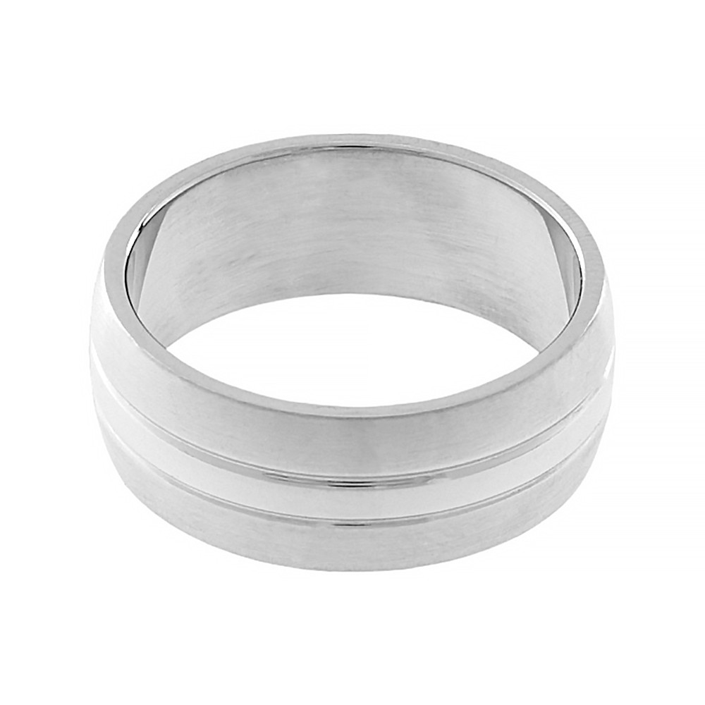 MPM Ocelový snubní nerezový prsten 5388 (velikost 57) - stříbrné barvy