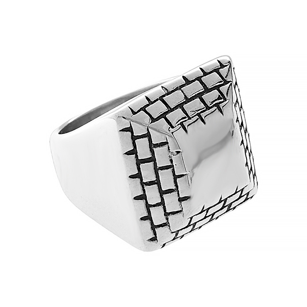 MPM Pánský ocelový nerezový prsten 6795 (velikost 62) - stříbrné barvy
