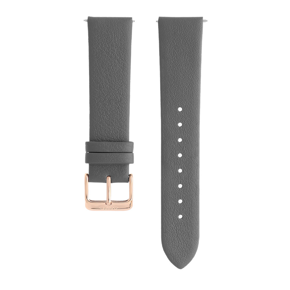 MPM Kvalitní kožený řemínek na hodinky RB.13108 (20 mm) - šedý RB.13108.2018.9292.L