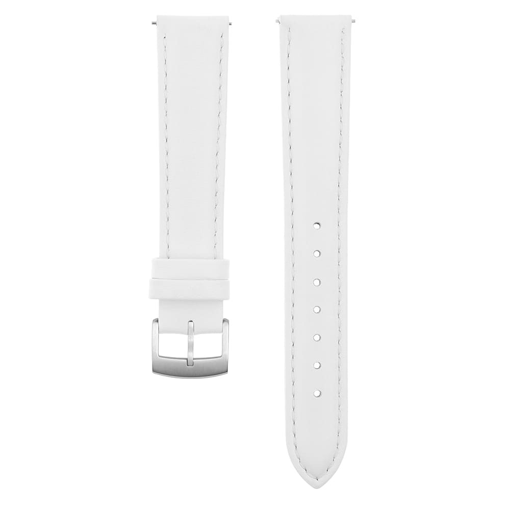 PRIM Ručně prošívaný kožený řemínek Prim RB.15906 (18 mm) - bílý