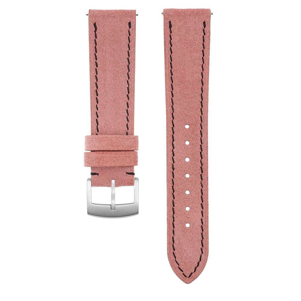 PRIM Ručně prošívaný kožený řemínek z telecí kůže RB.13283 (20 mm) - růžový