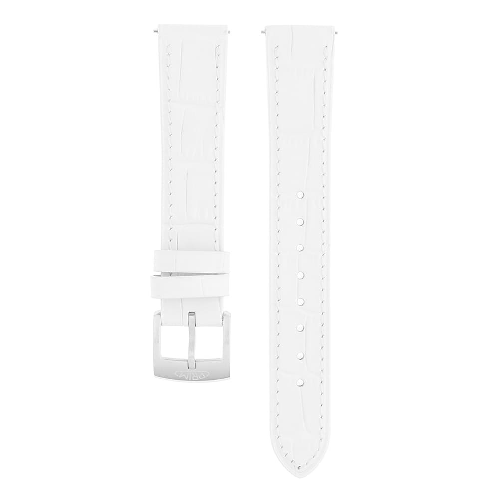 MPM Elegantní kožený řemínek z kvalitní hovězí kůže o šířce 18 mm RB.15908 (18 mm) - bílý RB.15908.1816.0000.L1