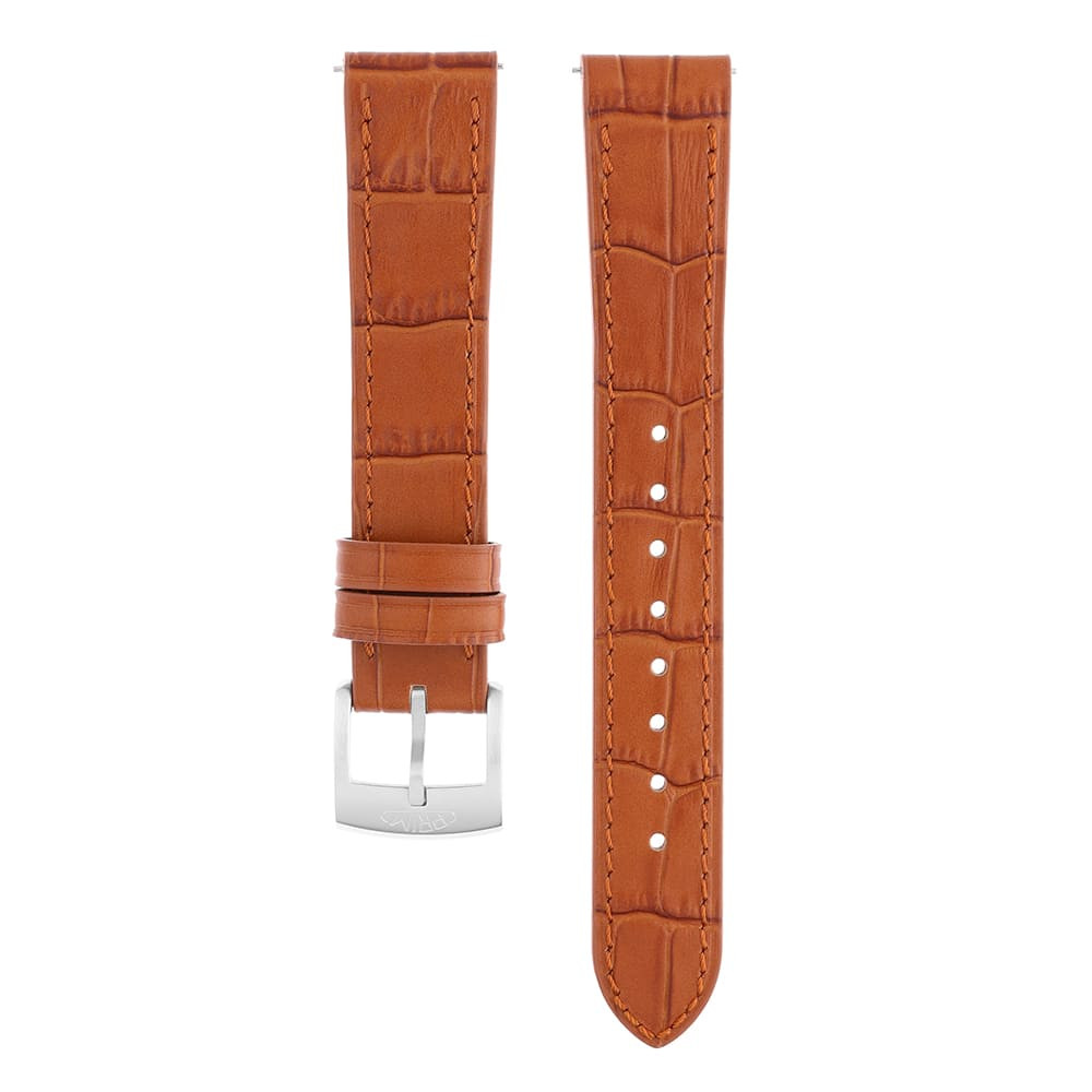 MPM Elegantní kožený řemínek z kvalitní hovězí kůže o šířce 18 mm RB.15908 (18 mm) - světle hnědý RB.15908.1816.5151.L1