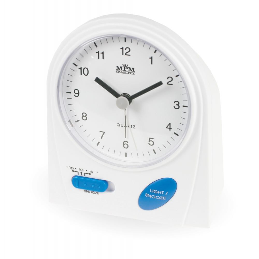 Orphan Populær Thicken Plastic Analog alarm clock White MPM C01.2563 | MPM TIME - MPM-QUALITY  v.o.s.