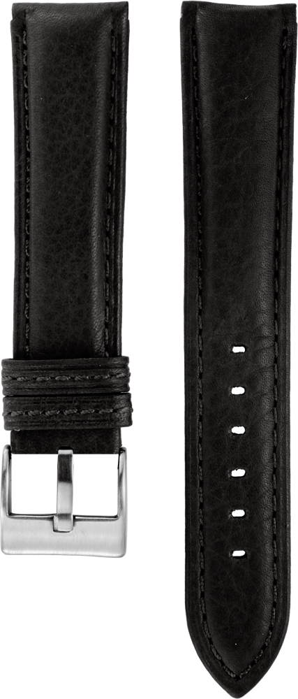 MPM Černý pánský kožený řemínek na hodinky MPM RB.15034.26 (26 mm)
